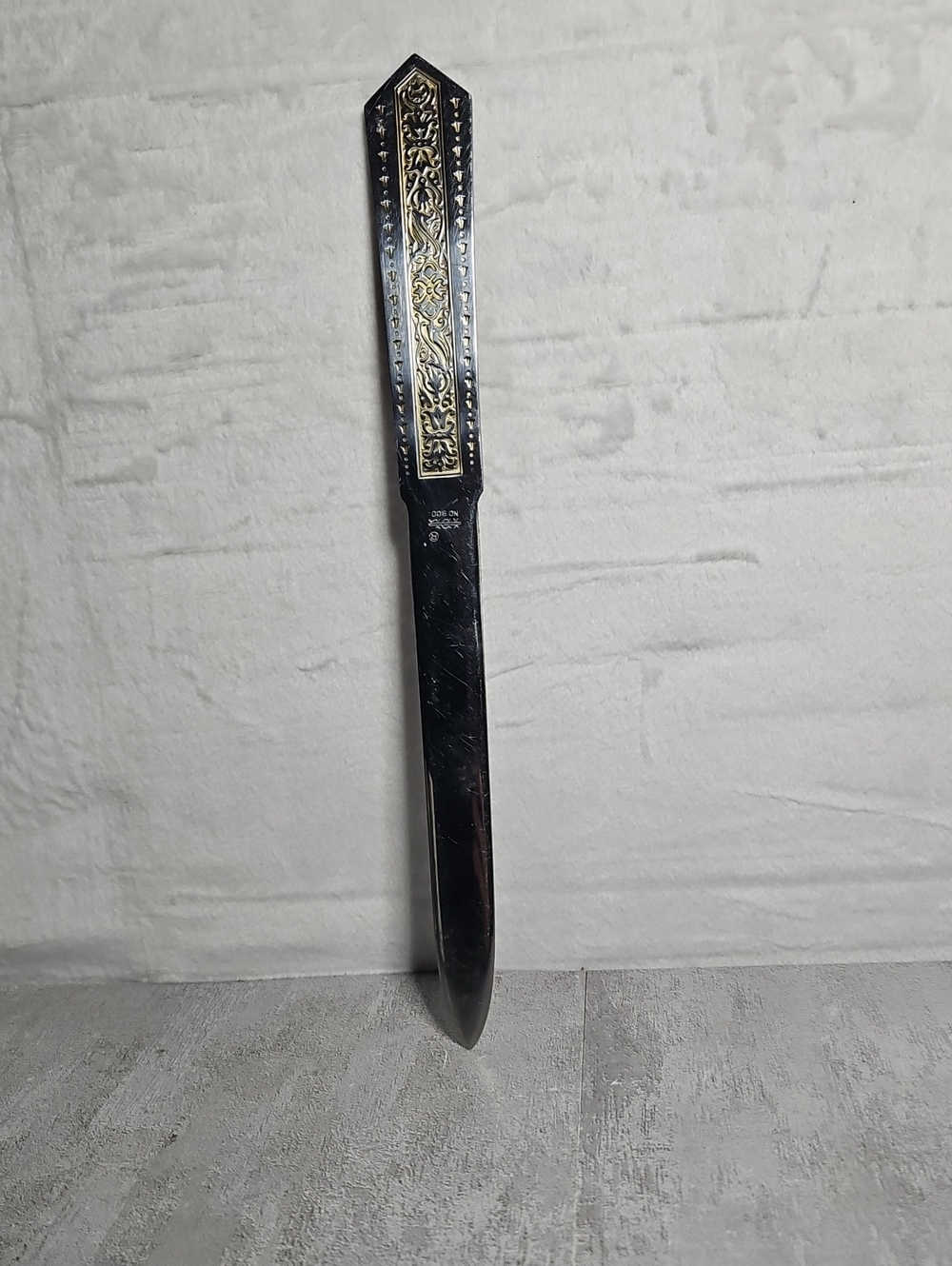 Vintage MCM Silver Letter Opener IDL No. 900 Japan Ornate Handle 9 3/4" Long
